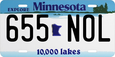 MN license plate 655NOL