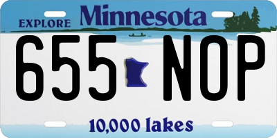 MN license plate 655NOP