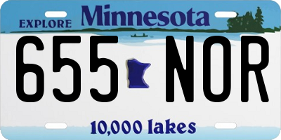 MN license plate 655NOR