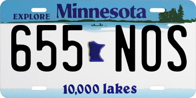 MN license plate 655NOS