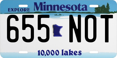 MN license plate 655NOT