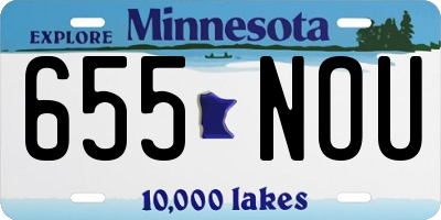 MN license plate 655NOU