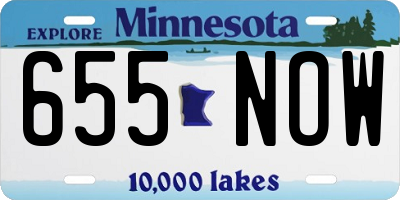 MN license plate 655NOW