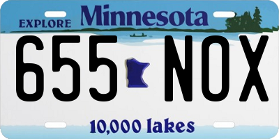 MN license plate 655NOX