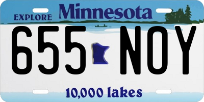 MN license plate 655NOY