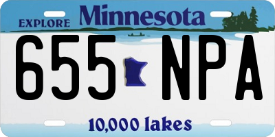 MN license plate 655NPA