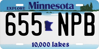 MN license plate 655NPB