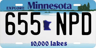 MN license plate 655NPD