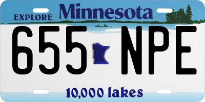 MN license plate 655NPE