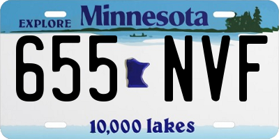 MN license plate 655NVF