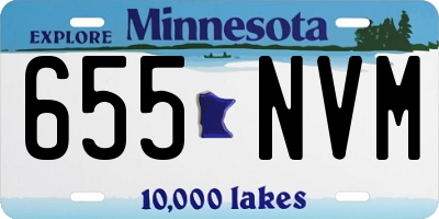 MN license plate 655NVM