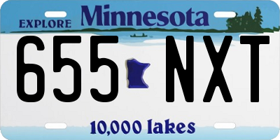 MN license plate 655NXT