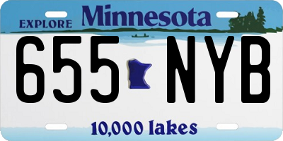 MN license plate 655NYB