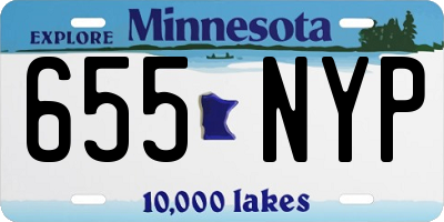 MN license plate 655NYP