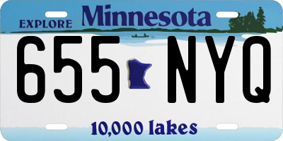 MN license plate 655NYQ