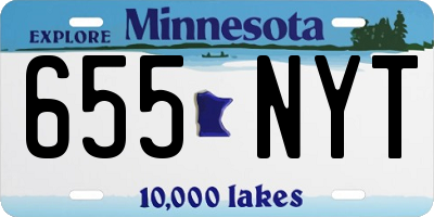 MN license plate 655NYT
