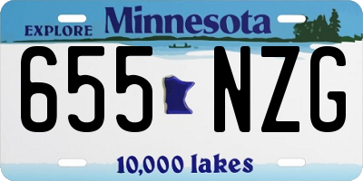 MN license plate 655NZG