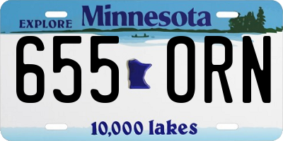 MN license plate 655ORN