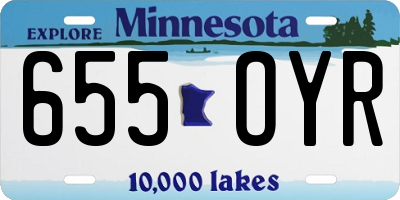 MN license plate 655OYR