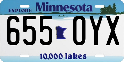 MN license plate 655OYX