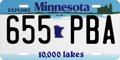 MN license plate 655PBA