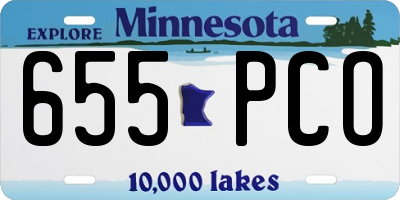 MN license plate 655PCO