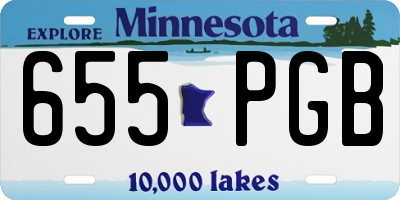 MN license plate 655PGB