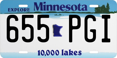MN license plate 655PGI