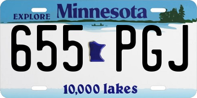 MN license plate 655PGJ