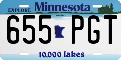 MN license plate 655PGT