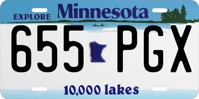 MN license plate 655PGX