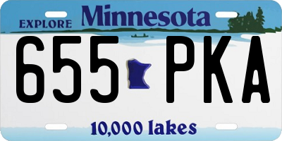 MN license plate 655PKA