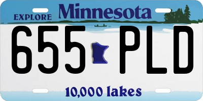 MN license plate 655PLD
