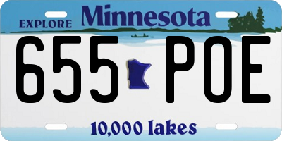 MN license plate 655POE