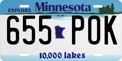 MN license plate 655POK