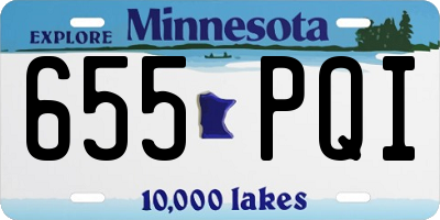 MN license plate 655PQI