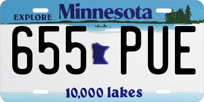 MN license plate 655PUE