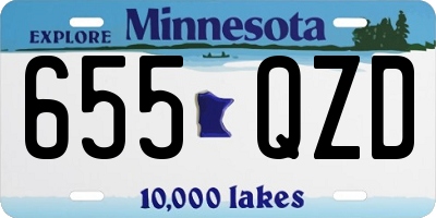 MN license plate 655QZD