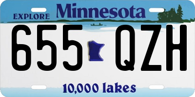 MN license plate 655QZH