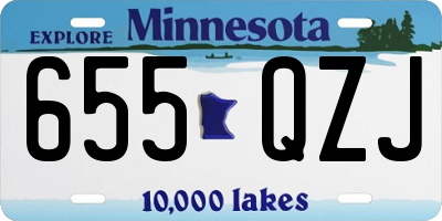 MN license plate 655QZJ