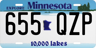 MN license plate 655QZP