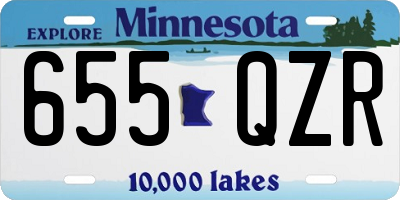 MN license plate 655QZR