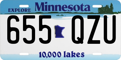 MN license plate 655QZU