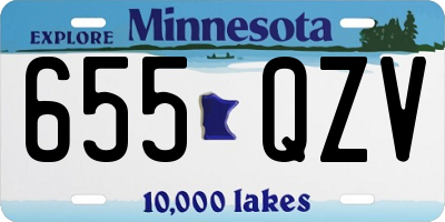 MN license plate 655QZV