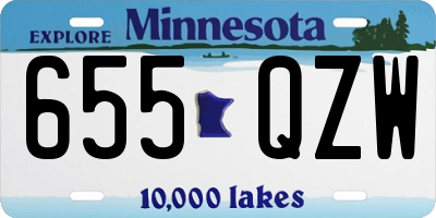 MN license plate 655QZW