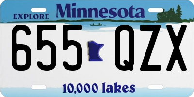 MN license plate 655QZX