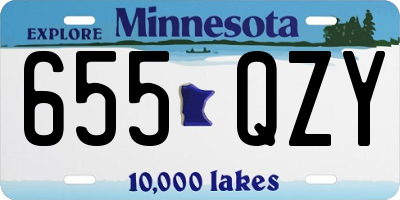 MN license plate 655QZY