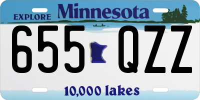 MN license plate 655QZZ