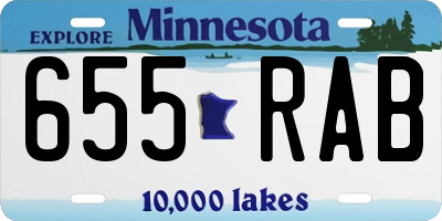 MN license plate 655RAB