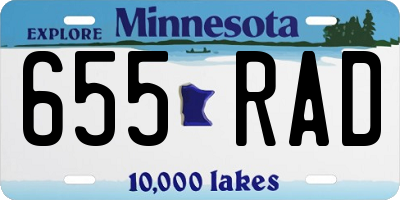 MN license plate 655RAD